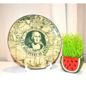 Vintage Plate 500th Anniversary of The Discovery of America